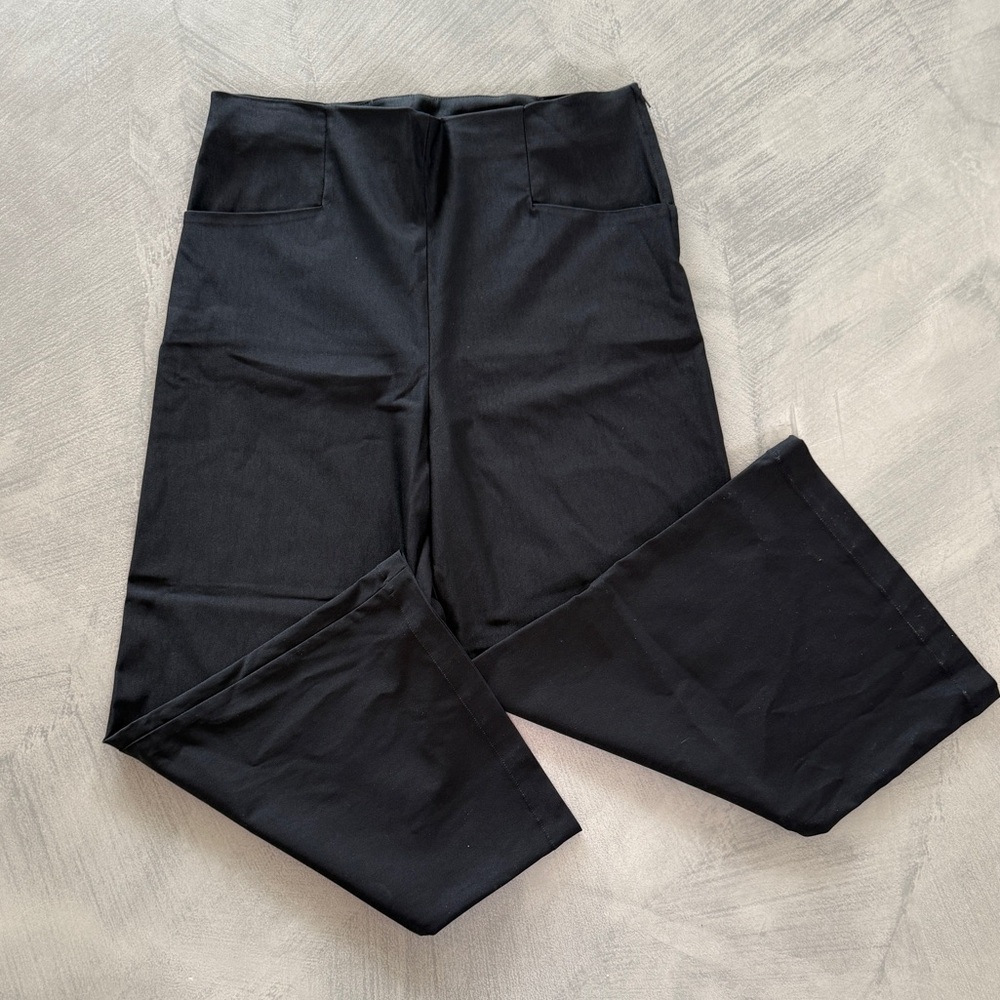 SHOP MEG Wide Leg Crop Pants - BLACK - XL - Picture 3 of 10